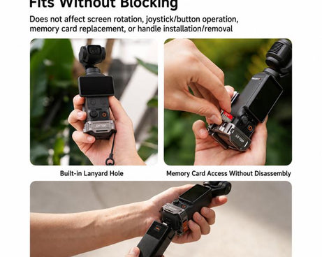 For DJI Osmo Pocket 4 / 3 LKTOP Magnetic Expansion Mount Quick Release Aluminum Cage With Cold Shoe & Arca Swiss, AC-013