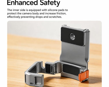 For DJI Osmo Pocket 4 / 3 LKTOP Magnetic Expansion Mount Quick Release Aluminum Cage With Cold Shoe & Arca Swiss, AC-013