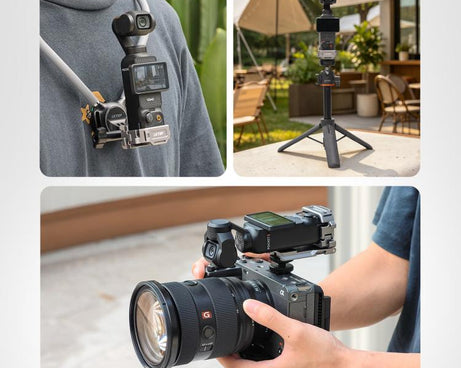 For DJI Osmo Pocket 4 / 3 LKTOP Magnetic Expansion Mount Quick Release Aluminum Cage With Cold Shoe & Arca Swiss, AC-013