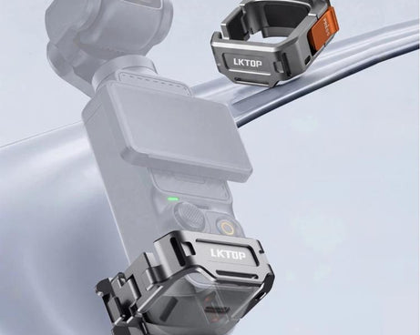 For DJI Osmo Pocket 4 / 3 LKTOP Quick Release Expansion Frame Aluminum Cage with Cold Shoe & Arca Swiss, AC-012