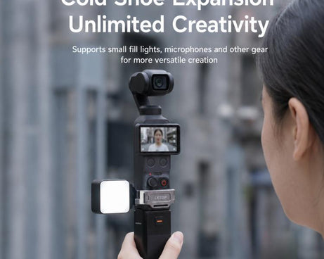 For DJI Osmo Pocket 4 / 3 LKTOP Quick Release Expansion Frame Aluminum Cage with Cold Shoe & Arca Swiss, AC-012