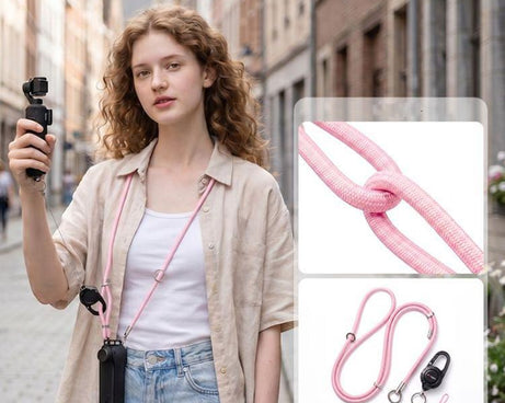 aMagisn Retractable Camera Crossbody Strap Neck Lanyard Cord for DJI Osmo Pocket 4/3, Insta360 Luna Ultra