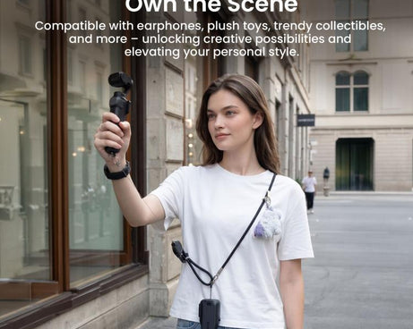 aMagisn Retractable Camera Crossbody Strap Neck Lanyard Cord for DJI Osmo Pocket 4/3, Insta360 Luna Ultra