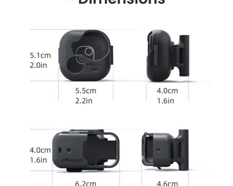 aMagisn Magnetic Cap Clip Mount 360 Rotatable Hat Brim Backpack Strap Clamp POV Vlog Mount, For Insta360 GO Ultra, For DJI Osmo Nano