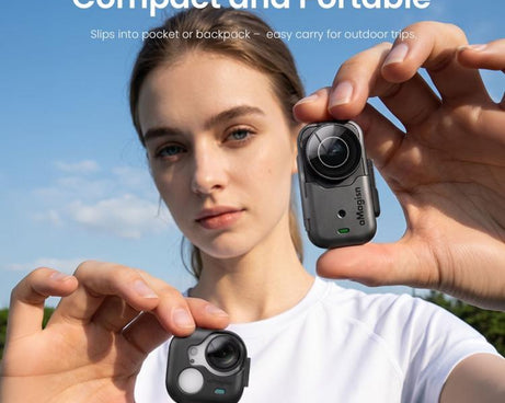 aMagisn Magnetic Cap Clip Mount 360 Rotatable Hat Brim Backpack Strap Clamp POV Vlog Mount, For Insta360 GO Ultra, For DJI Osmo Nano