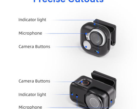 aMagisn Magnetic Cap Clip Mount 360 Rotatable Hat Brim Backpack Strap Clamp POV Vlog Mount, For Insta360 GO Ultra, For DJI Osmo Nano