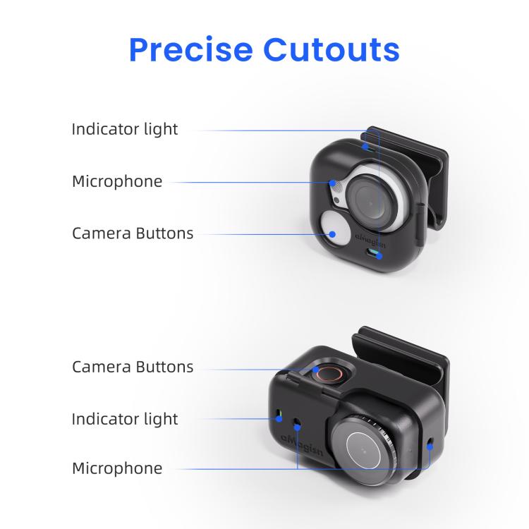 aMagisn Magnetic Cap Clip Mount 360 Rotatable Hat Brim Backpack Strap Clamp POV Vlog Mount, For Insta360 GO Ultra, For DJI Osmo Nano