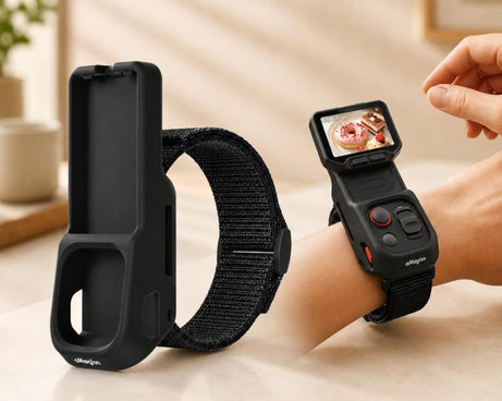 For Insta360 Luna Ultra Detachable Screen Monitor aMagisn Strap Silicone Case Adjustable Wristband Cover