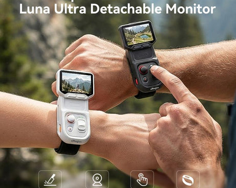 For Insta360 Luna Ultra Detachable Screen Monitor aMagisn Strap Silicone Case Adjustable Wristband Cover