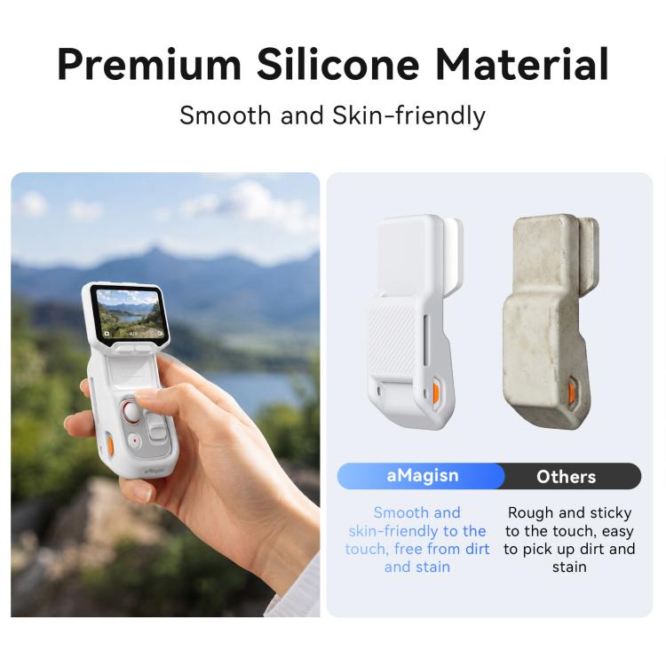 For Insta360 Luna Ultra Detachable Screen Monitor aMagisn Strap Silicone Case Adjustable Wristband Cover