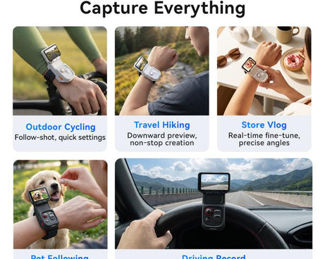 For Insta360 Luna Ultra Detachable Screen Monitor aMagisn Strap Silicone Case Adjustable Wristband Cover