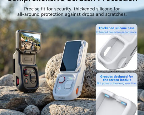 For Insta360 Luna Ultra Detachable Screen Monitor aMagisn Strap Silicone Case Adjustable Wristband Cover