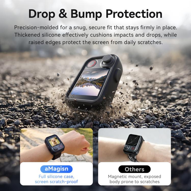 For DJI Osmo FrameTap aMagisn Strap Silicone Case Remote Monitor Adjustable Wristband Cover, aMagisn