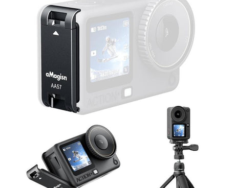 For DJI Osmo Action 6 aMagisn Vertical Shoot Battery Cover Magnetic Quick Release Metal Battery Door