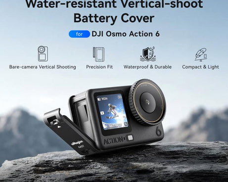 For DJI Osmo Action 6 aMagisn Vertical Shoot Battery Cover Magnetic Quick Release Metal Battery Door