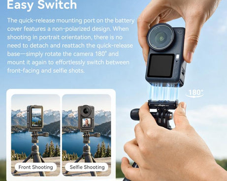 For DJI Osmo Action 6 aMagisn Vertical Shoot Battery Cover Magnetic Quick Release Metal Battery Door