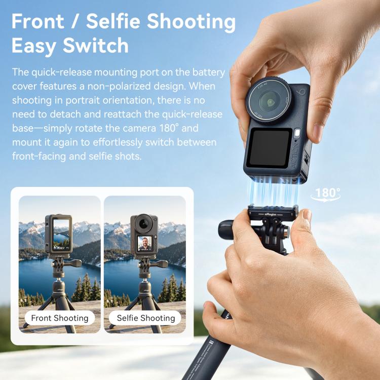 For DJI Osmo Action 6 aMagisn Vertical Shoot Battery Cover Magnetic Quick Release Metal Battery Door