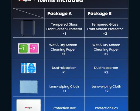For Insta360 X6 aMagisn Tempered Glass Screen Protector HD Clear Anti-Scratch Protective Film, 1 Set, 2 Sets