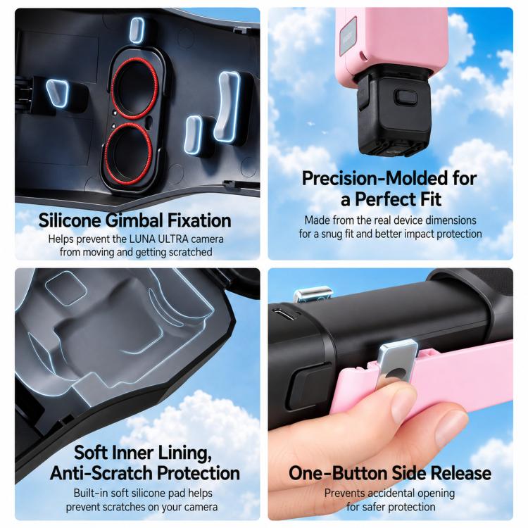 For Insta360 Luna Ultra Protective Case Hard Shell Gimbal Cover Storage Box