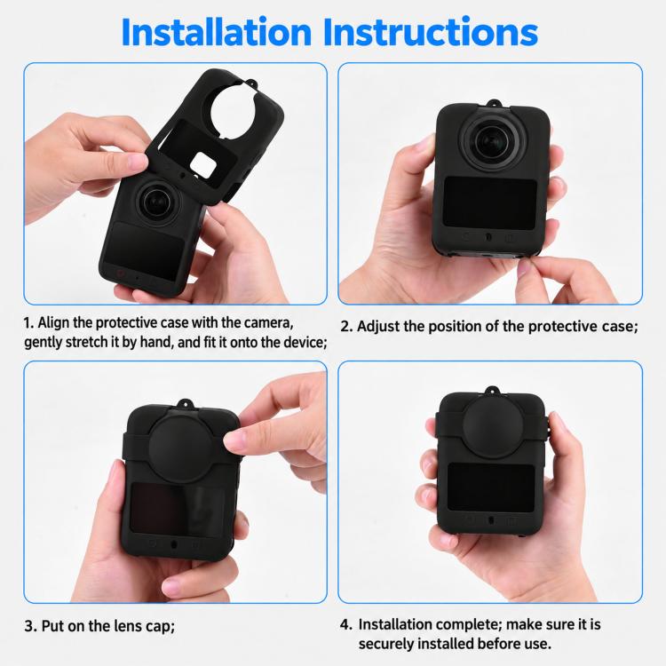 For DJI Osmo 360 / 360 II Flymile Camera Silicone Lens Cover