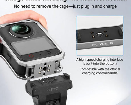 For DJI Osmo 360 II Flymile Quick-Release Extended Protective Cage Lens Cap