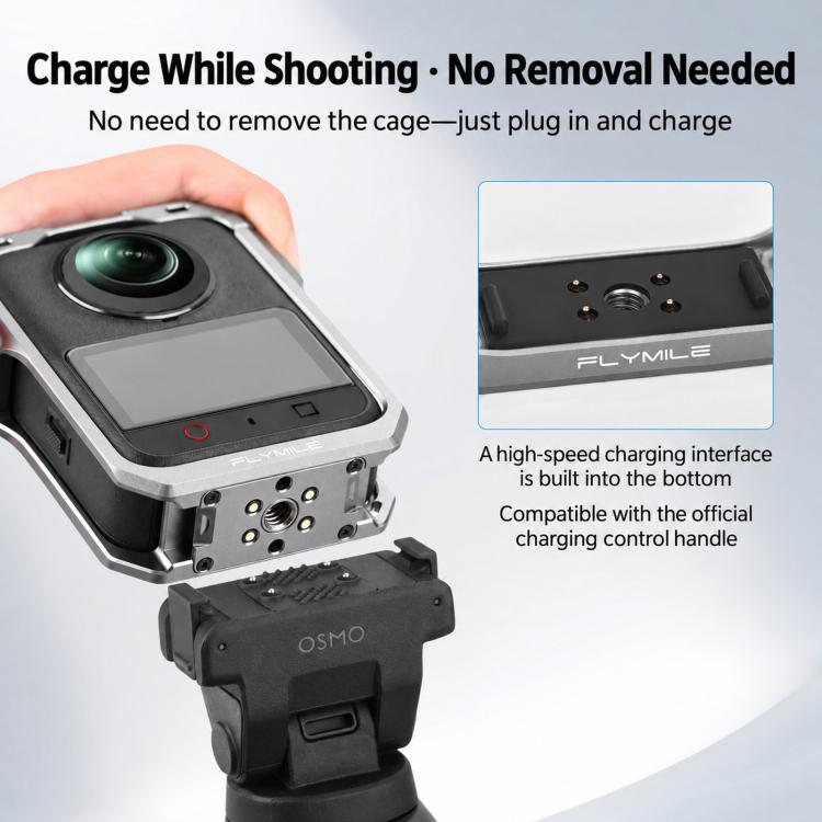 For DJI Osmo 360 II Flymile Quick-Release Extended Protective Cage Lens Cap