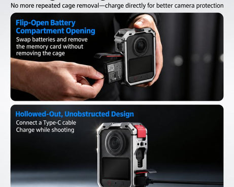 For DJI Osmo 360 II Flymile Quick-Release Extended Protective Cage Lens Cap