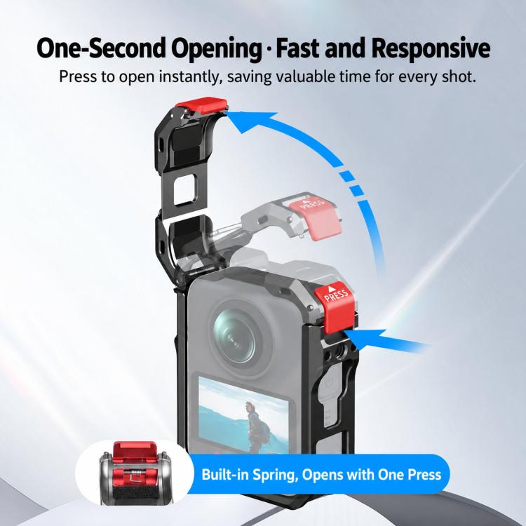 For DJI Osmo 360 II Flymile Quick-Release Extended Protective Cage Lens Cap