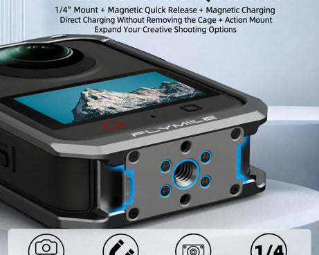 For DJI Osmo 360 II Flymile Quick-Release Extended Protective Cage Lens Cap