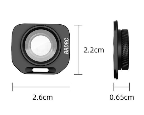 For Insta360 Luna Pro BRDRC External 108-Degree Wide-Angle Lens
