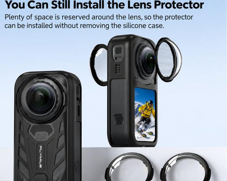For Insta360 X6 Flymile Silicone Protective Case And Lens Cover