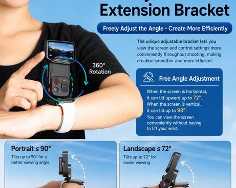 For Insta360 Luna Ultra Wrist Strap Mount Frame Remote Screen Holder