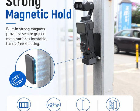 For Insta360 Luna Pro / Ultra Magnetic Mount Holder with 180-degree Adjustable Base, Base Type