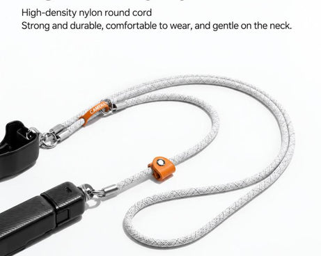 Cwatcun D232 Camera Lanyard 2 In 1 Crossbody Neck Strap Adjustable Wrist Rope With 1/4 Screw Quick Release Clasp, Small Pink, Small Light Gray, Medium Light Gray
