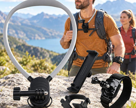 For Insta360 Luna Ultra Quick Release Neck Mount and Wrist Strap Kit Hands-Free Cycling POV Harness Bracket Set, Neck Mount and Wrist Strap Kit