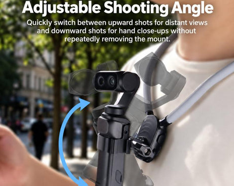 For Insta360 Luna Ultra Quick Release Neck Mount and Wrist Strap Kit Hands-Free Cycling POV Harness Bracket Set, Neck Mount and Wrist Strap Kit