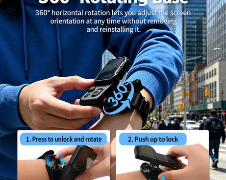 For Insta360 Luna Ultra Screen Module 360-degree Rotatable Wrist Strap Mount Kit Wristband Holder, Wrist Strap Mount Kit