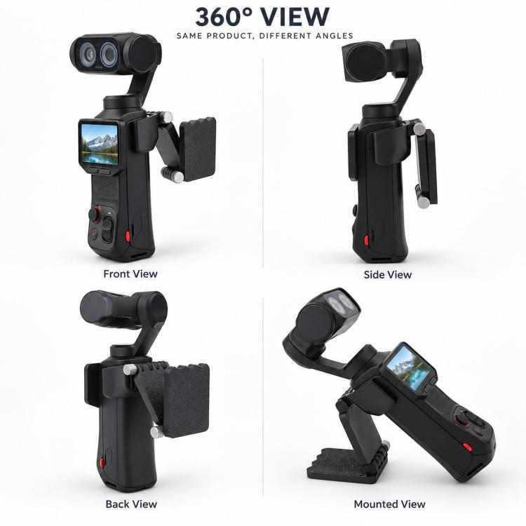 For Insta360 Luna Pro / Ultra Wrap-around Magnetic Mount Holder Adjustable Angle Foldable Hands Free Bracket, Wrap-around
