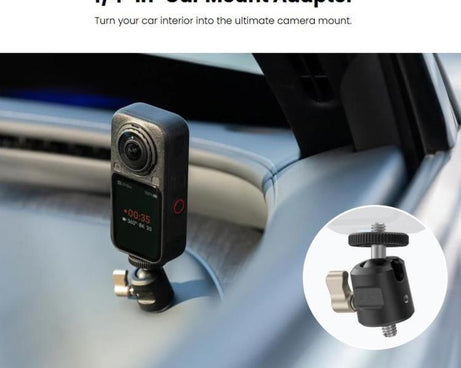 For Insta360 X6 / X5 / Ace Pro 2 / GO Ultra Original 1/4 Inch In-Car Mount Adapter, 1/4 Inch In-Car Mount Adapter