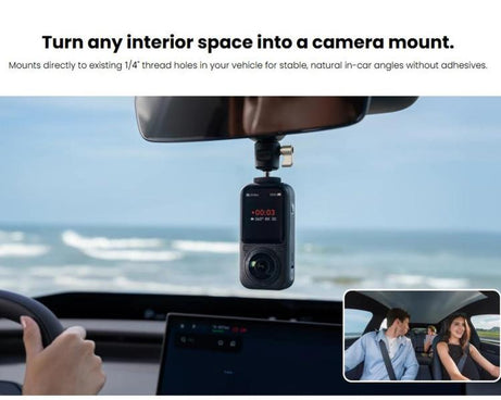 For Insta360 X6 / X5 / Ace Pro 2 / GO Ultra Original 1/4 Inch In-Car Mount Adapter, 1/4 Inch In-Car Mount Adapter