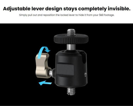 For Insta360 X6 / X5 / Ace Pro 2 / GO Ultra Original 1/4 Inch In-Car Mount Adapter, 1/4 Inch In-Car Mount Adapter