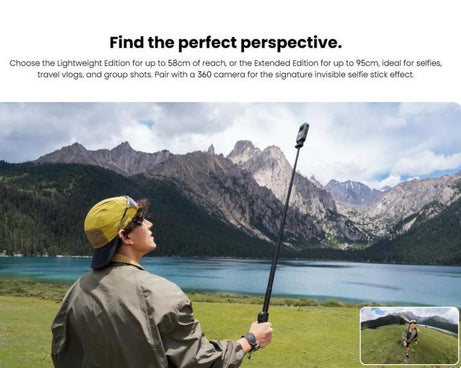 For Insta360 X6 Original Foldable Selfie Stick Remote Kit, Extended Edition White, Extended Edition Black, Lightweight Edition Black, Lightweight Edition White