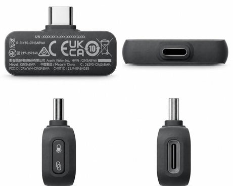 For Insta360 X6 / Luna Ultra / X4 Air / GO Ultra Original 2 In 1 Mic Air, Transmitter + Receiver, Mic Air