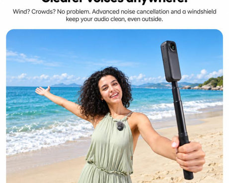 For Insta360 X6 / Luna Ultra / X4 Air / GO Ultra Original 2 In 1 Mic Air, Transmitter + Receiver, Mic Air