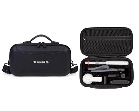 For Insta360 X6 Camera Kit Hard Shell Carrying Case Waterproof Travel Storage Bag with Shoulder Strap