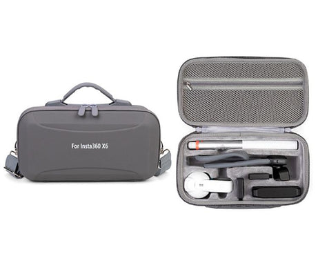 For Insta360 X6 Camera Kit Hard Shell Carrying Case Waterproof Travel Storage Bag with Shoulder Strap