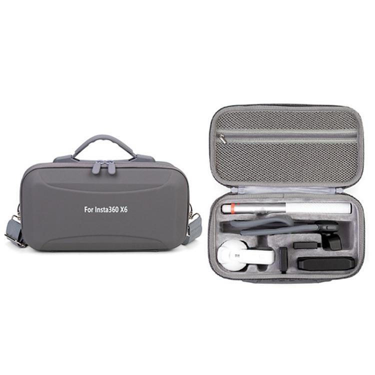For Insta360 X6 Camera Kit Hard Shell Carrying Case Waterproof Travel Storage Bag with Shoulder Strap