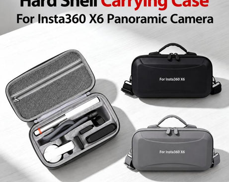 For Insta360 X6 Camera Kit Hard Shell Carrying Case Waterproof Travel Storage Bag with Shoulder Strap