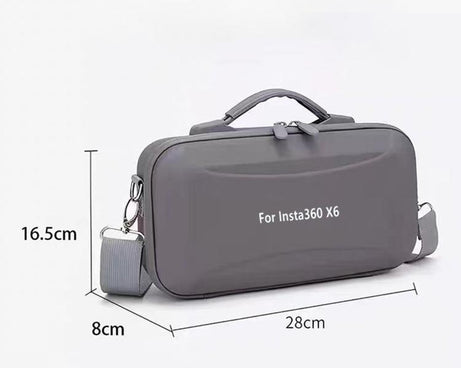 For Insta360 X6 Camera Kit Hard Shell Carrying Case Waterproof Travel Storage Bag with Shoulder Strap