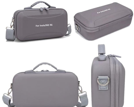 For Insta360 X6 Camera Kit Hard Shell Carrying Case Waterproof Travel Storage Bag with Shoulder Strap
